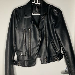 Zara faux leather bike jacket